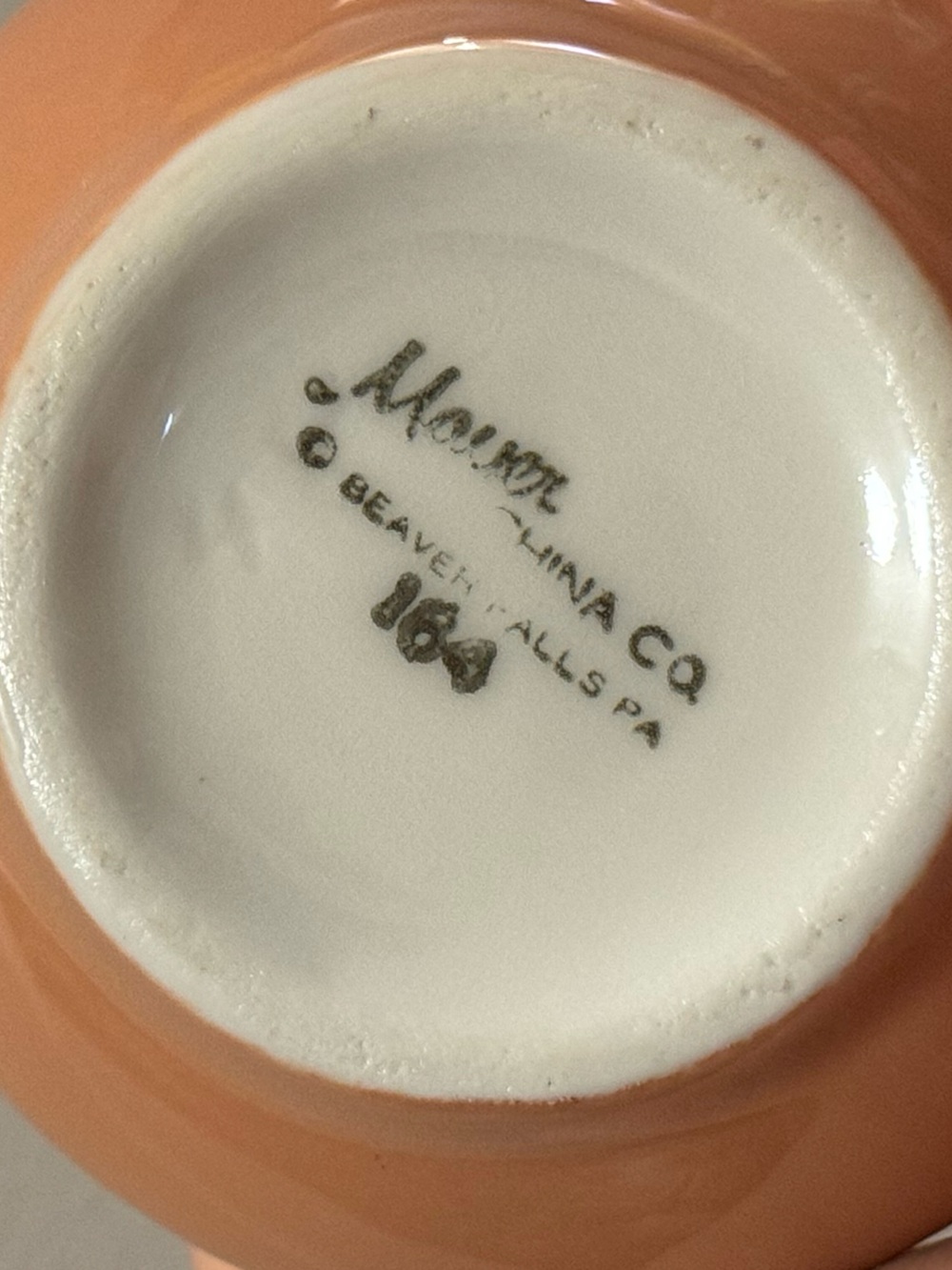 VTG Vintage Mayer China Peach Creamer Restaurant Ware - Picture 3 of 3